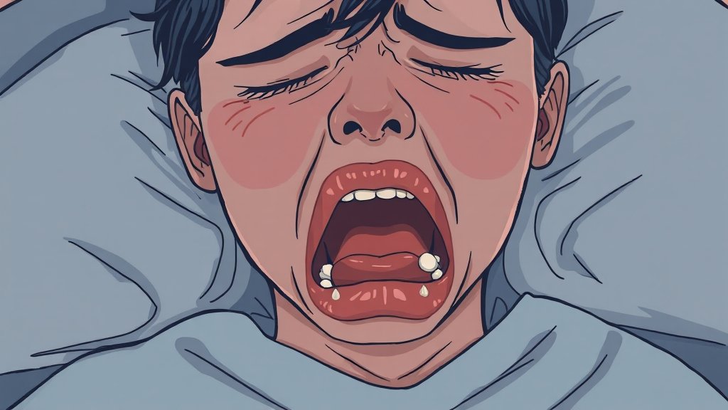 수면 중 구강건조증이란? (illustration 스타일)