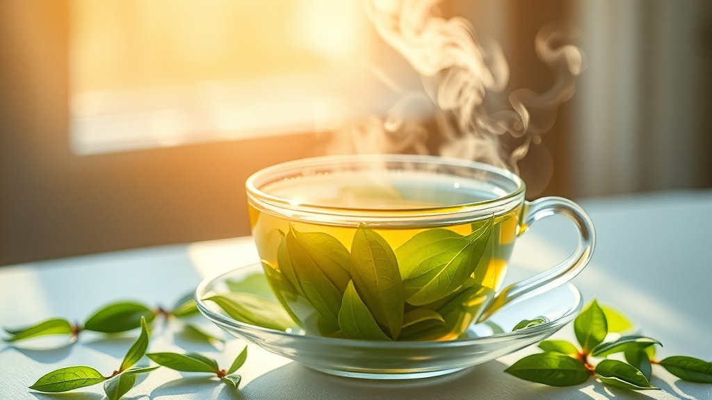 녹차 건강하게 마시는 방법 (watercolor 스타일)