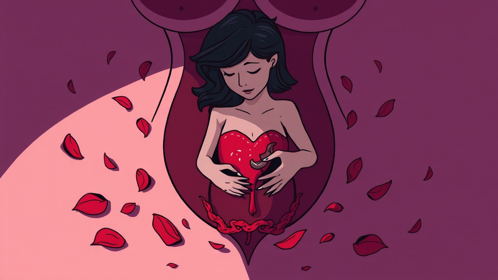 폐경 후 출혈, 방치 금지 (cartoon 스타일)