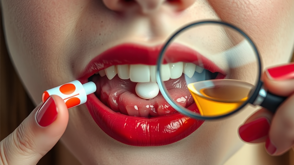 구내염 약 복용 시, 이것만은 꼭! (realistic 스타일)