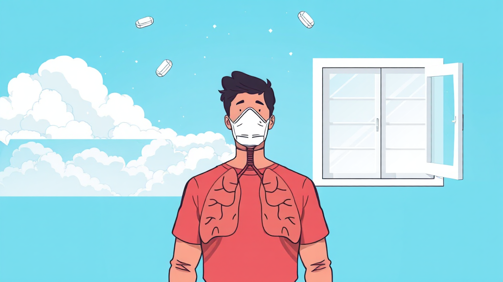 결핵 치료 및 관리 (illustration 스타일)