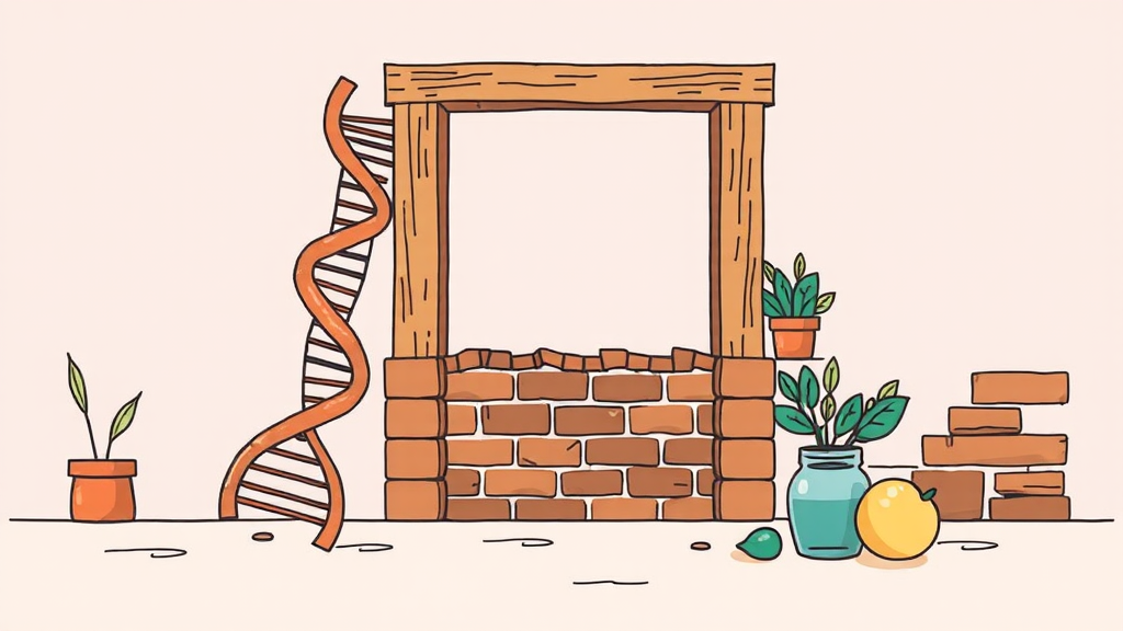 당뇨 원인: 유전과 생활 습관 (illustration 스타일)