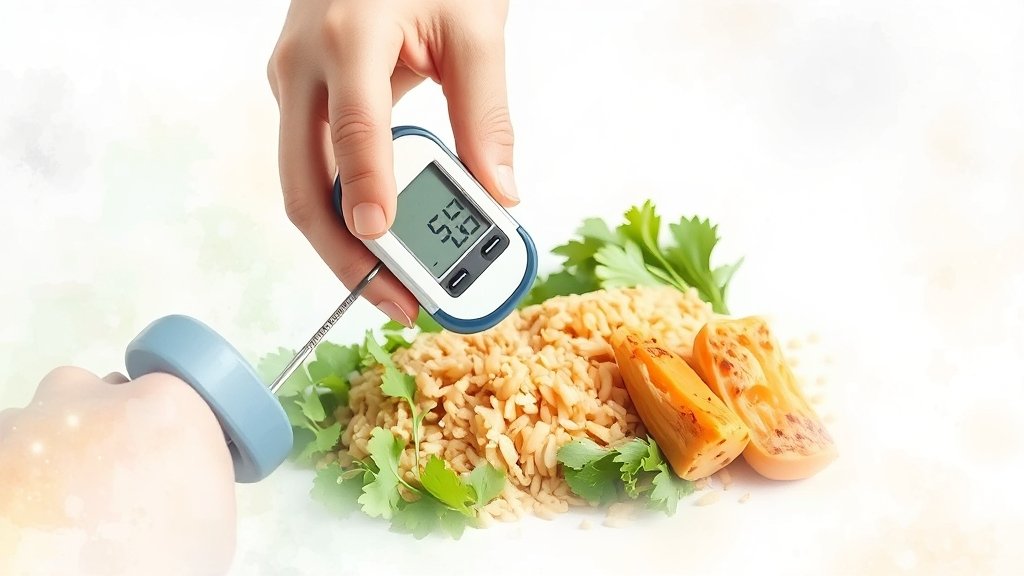 당뇨/갑상선 질환, 자가 진단 및 관리법 (watercolor 스타일)