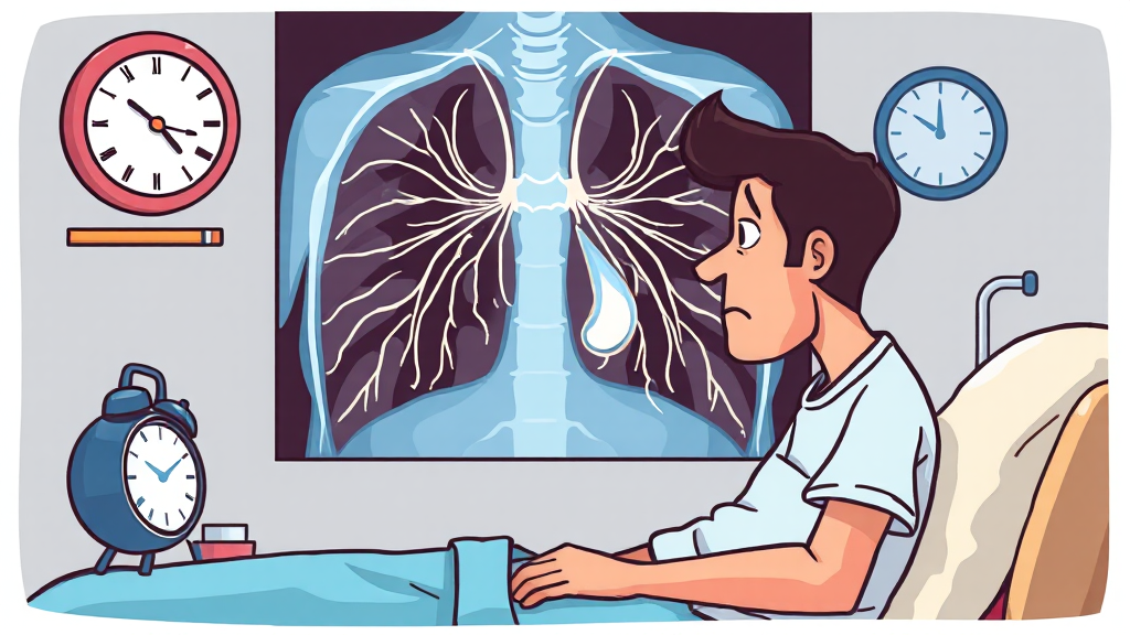 폐렴 오진과 의료 분쟁 (cartoon 스타일)