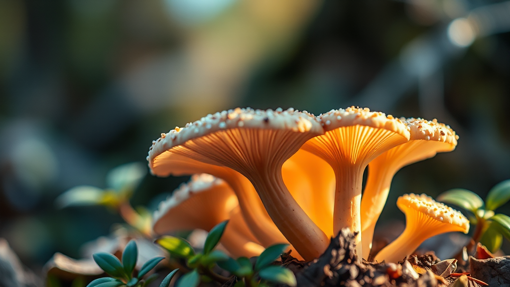 꽃송이버섯 효소의 효능 (realistic 스타일)