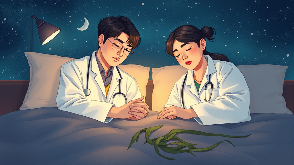 불면증 치료: 감태와 병행 가능한 치료법 (realistic 스타일)