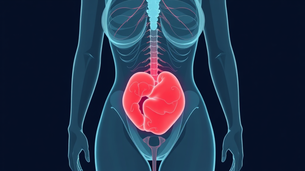 난소암 초기 증상, 소화불량? (illustration 스타일)