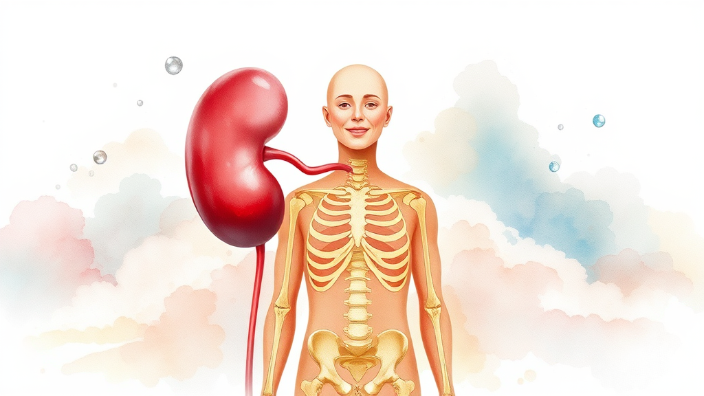 신장의 역할과 중요성 (watercolor 스타일)