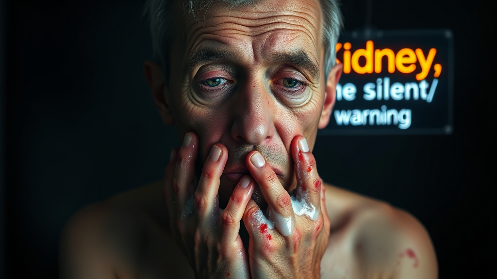 신장 안 좋을 때 나타나는 증상 (realistic 스타일)