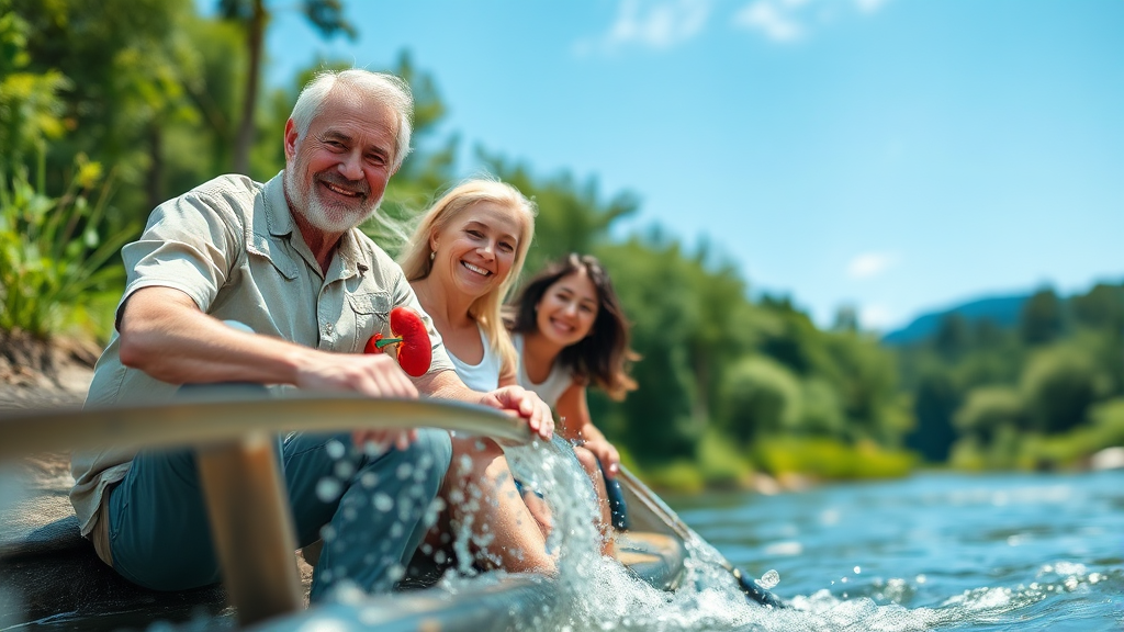 신장 건강 관리: 생활 습관 개선 (realistic 스타일)