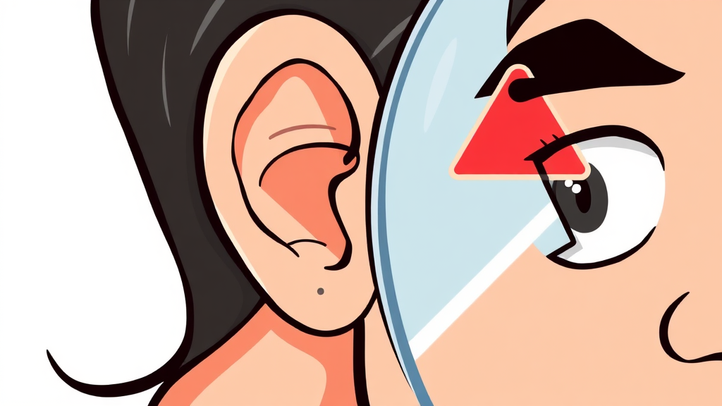 귓볼 주름 자가 진단 (cartoon 스타일)