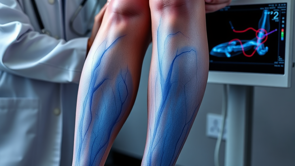 하지정맥류 진단 방법 (realistic 스타일)