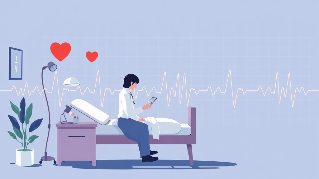 병원 방문 시점 (illustration 스타일)