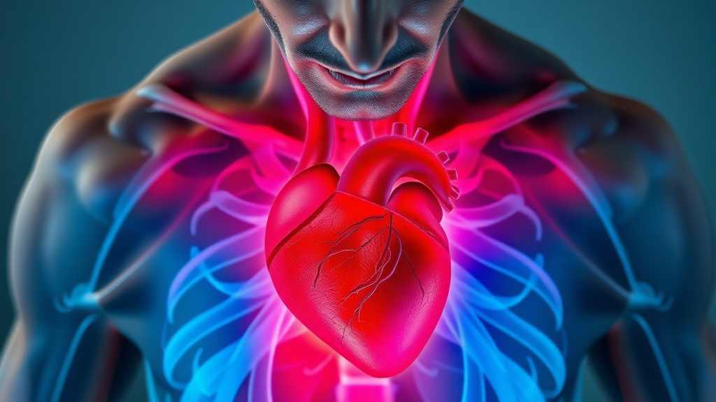 심인성 vs 비심인성 흉통 구분법 (realistic 스타일)