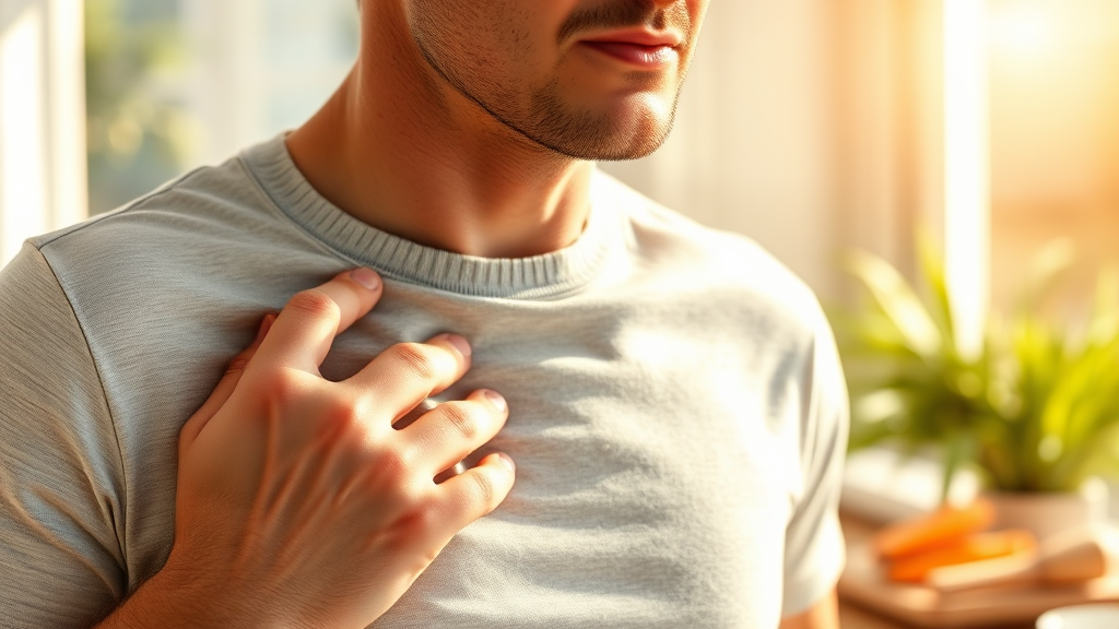 흉통 치료 및 관리법 (realistic 스타일)