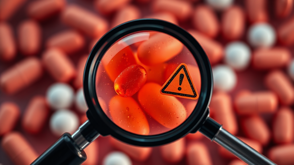 파비플로라 추출물 부작용 및 주의사항 (realistic 스타일)