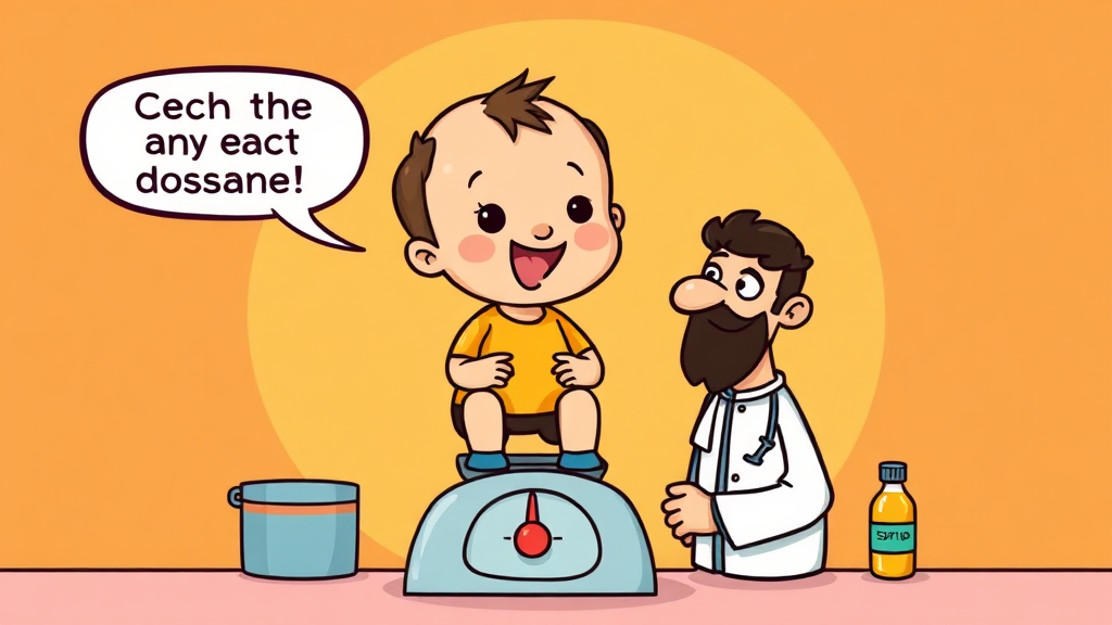 연령/체중별 해열제 용량 가이드 (cartoon 스타일)