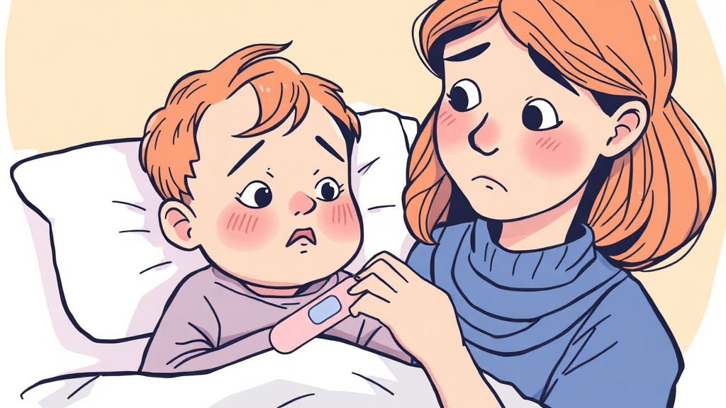 해열제 복용 시 주의사항 (illustration 스타일)