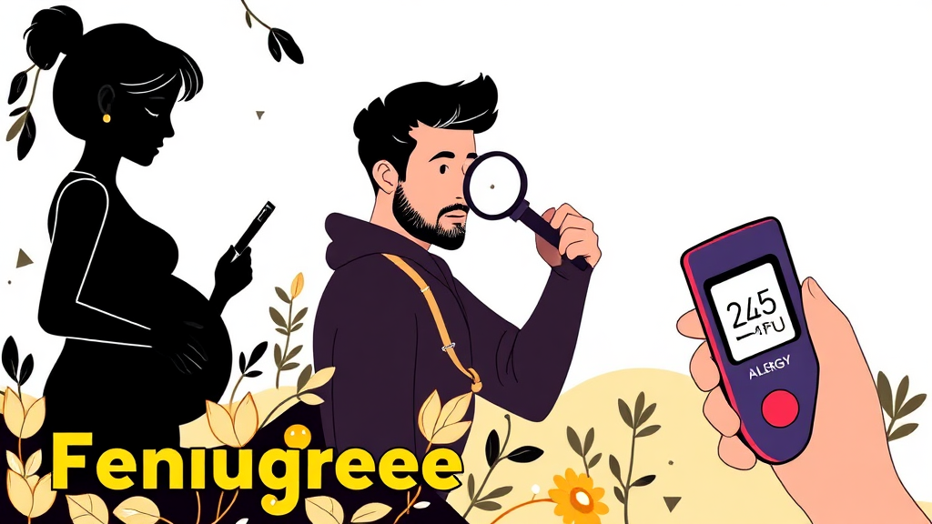 섭취 시 주의사항 및 부작용 (illustration 스타일)