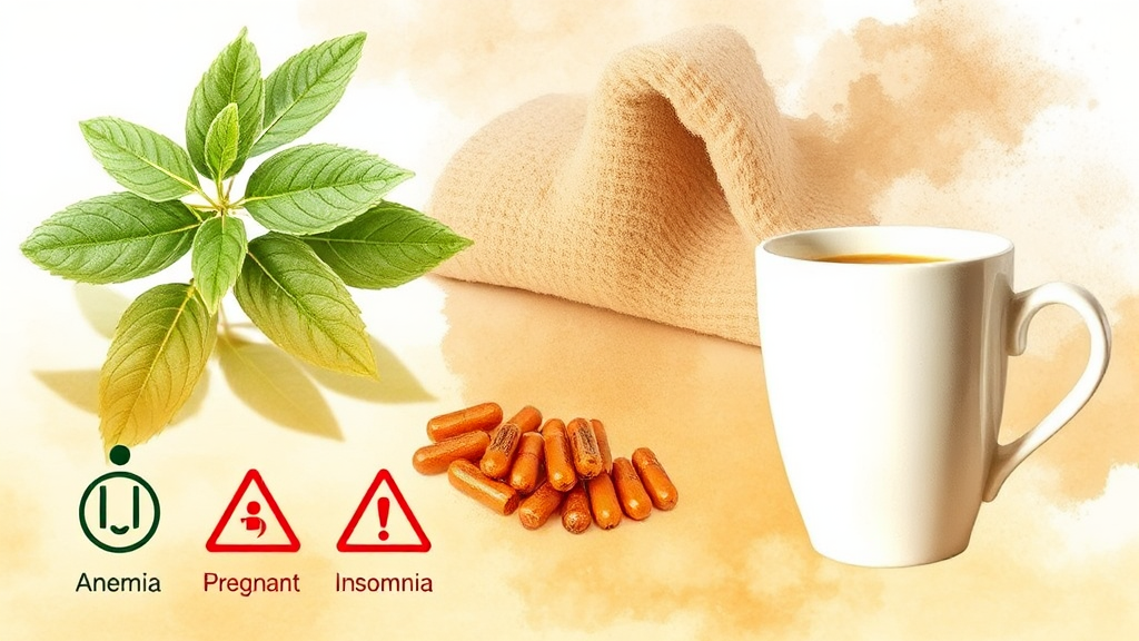 섭취 시 주의사항 및 부작용 (watercolor 스타일)