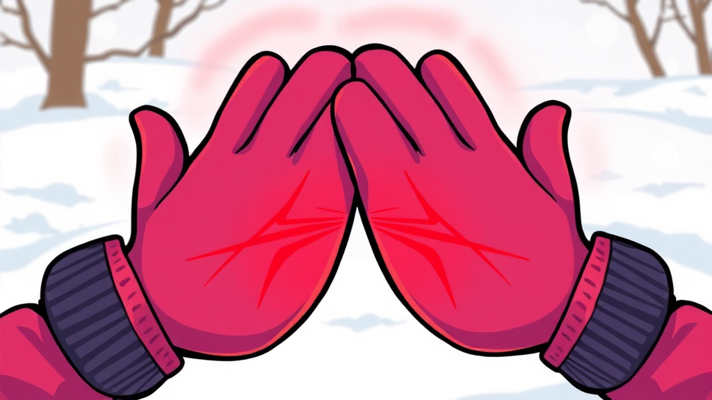 레이노 증후군 치료 & 관리: 습관 & 약물 (cartoon 스타일)