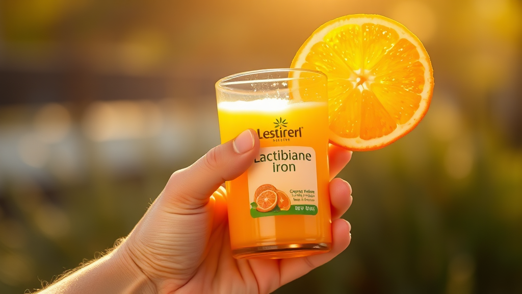 락티브 철분, 어떻게 복용해야 할까요? (realistic 스타일)