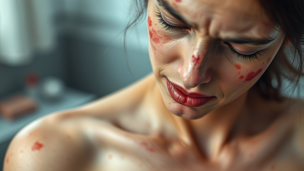 몸에 띠 모양 물집, 대상포진 (realistic 스타일)