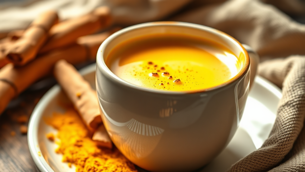 강황 섭취 방법 (realistic 스타일)