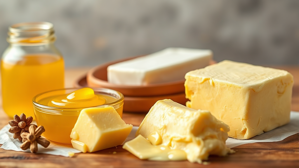 기버터 vs 버터: 무엇이 다를까? (realistic 스타일)