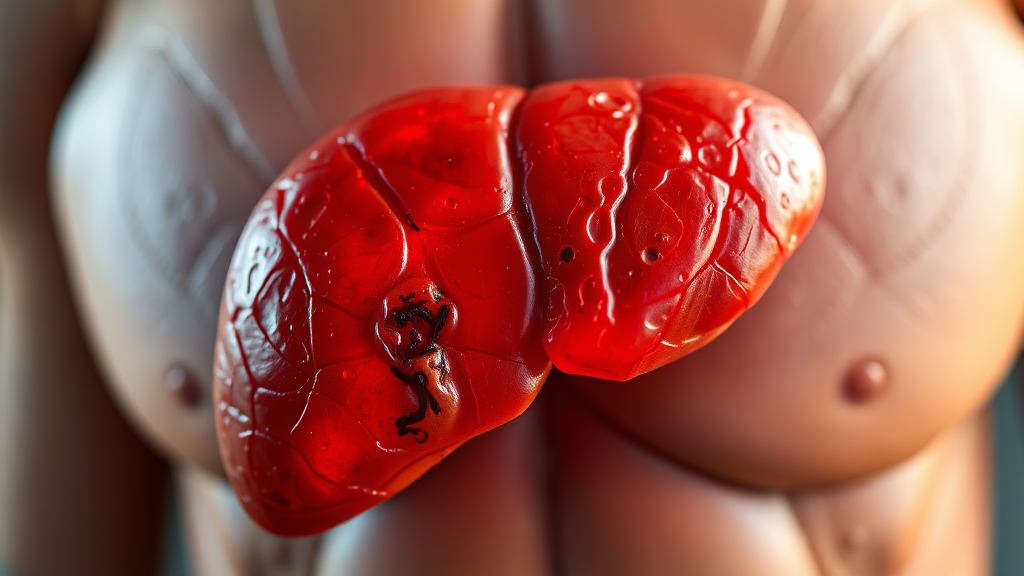 간수치 상승, 원인은 무엇? (realistic 스타일)