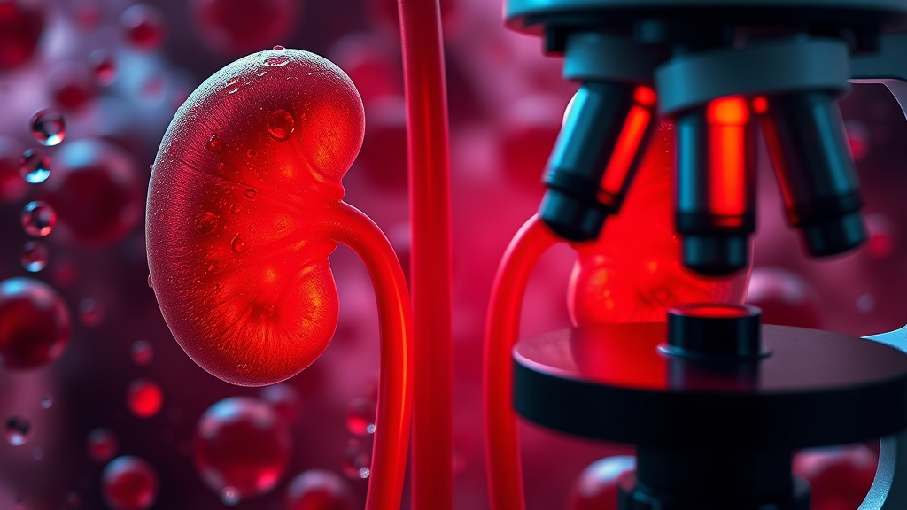 크레아티닌 수치 상승 원인과 의미 (realistic 스타일)