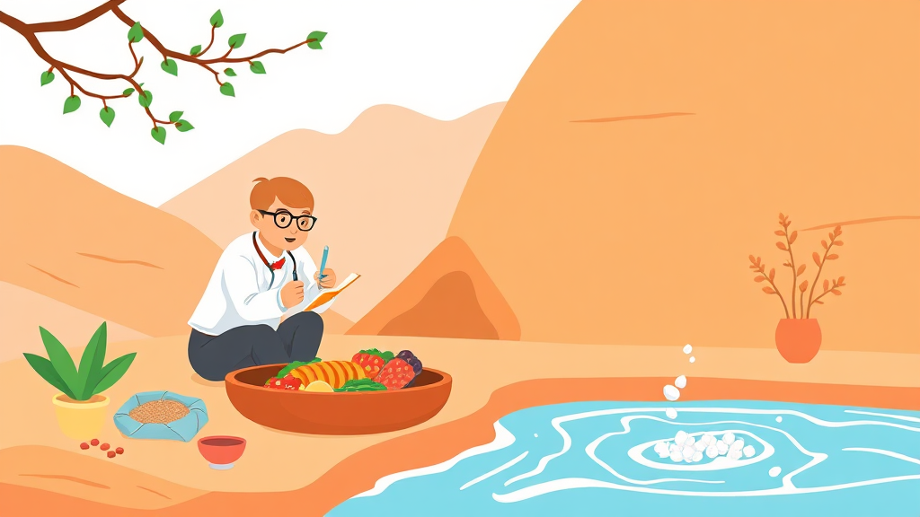 신장 건강 관리 및 생활 습관 (cartoon 스타일)