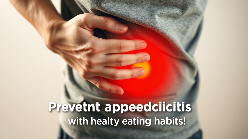 맹장염 예방, 수술 후 관리는 어떻게? (realistic 스타일)