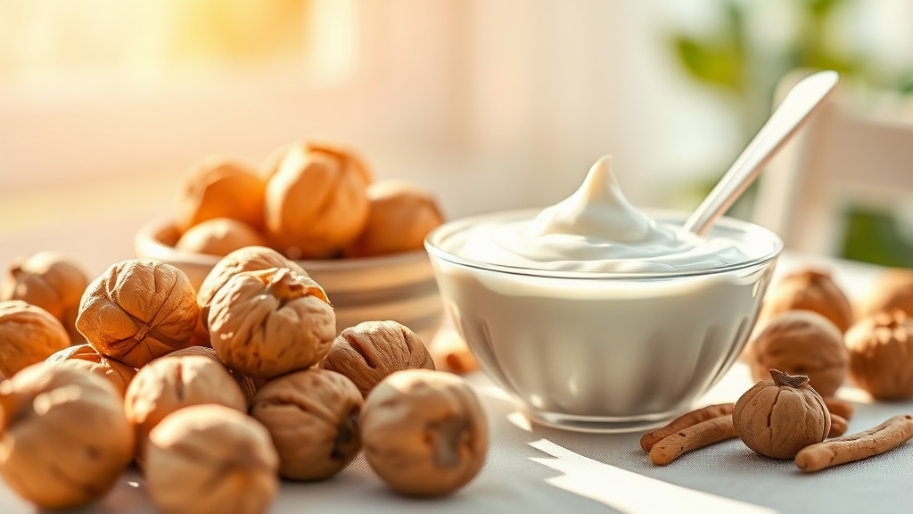 호두, 건강하게 섭취하는 방법 (watercolor 스타일)