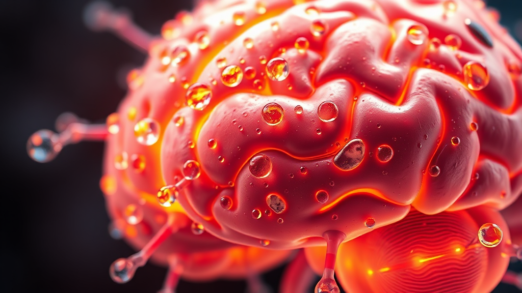 뇌 건강에 미치는 영향 (realistic 스타일)