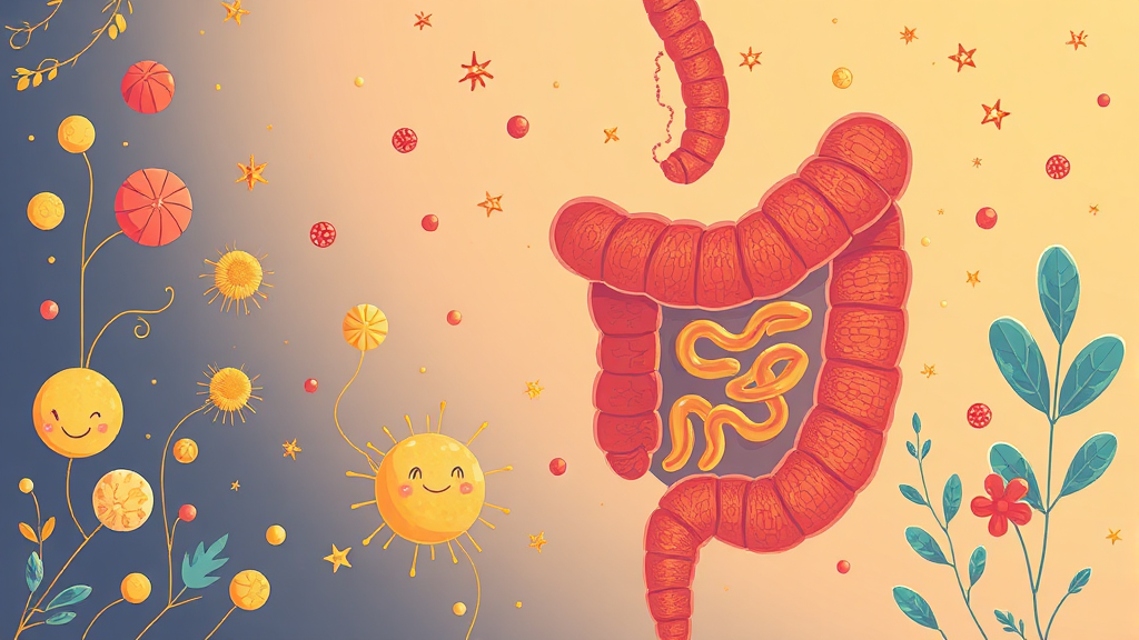 차전자피, 장 건강 지킴이! (illustration 스타일)