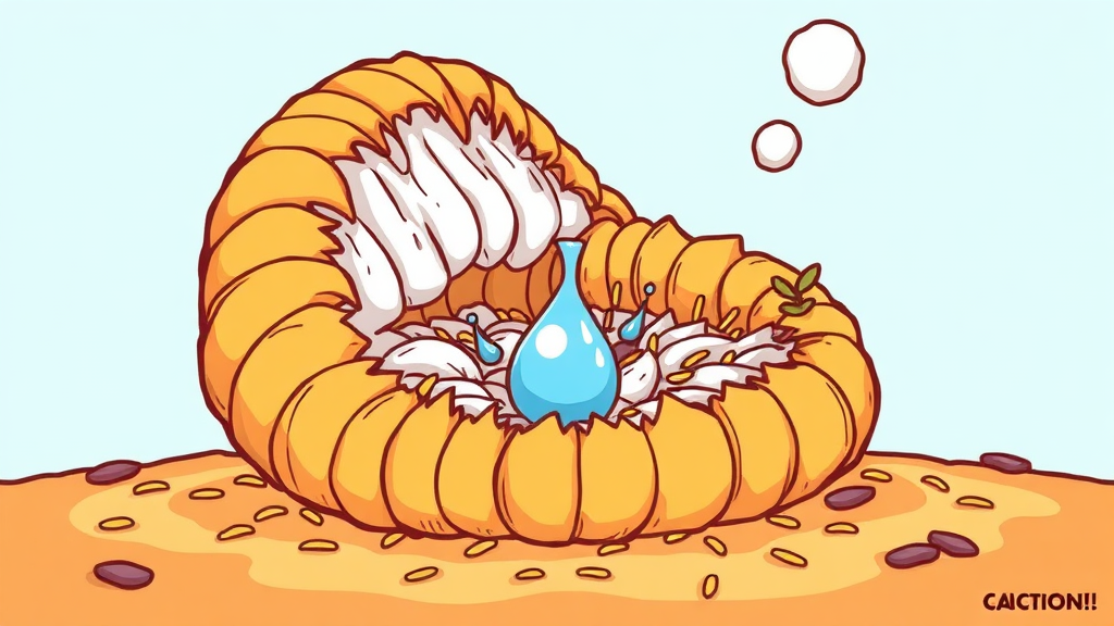 차전자피 섭취 시 주의사항 (cartoon 스타일)