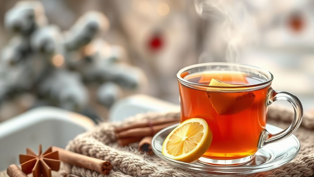 계피차 효능과 맛있게 마시는 법 (realistic 스타일)