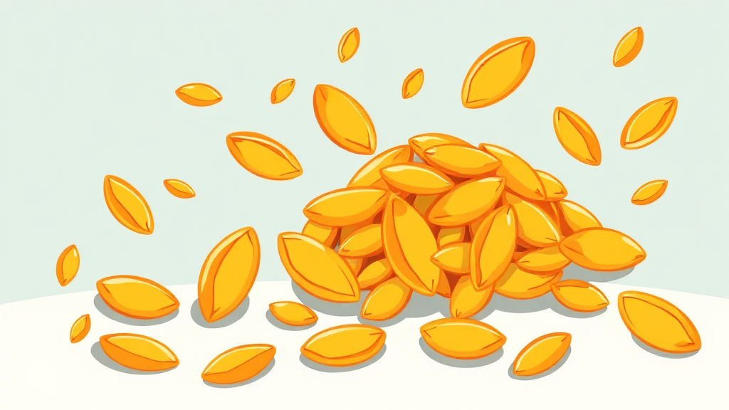 호박씨 속 영양 성분 파헤치기 (cartoon 스타일)